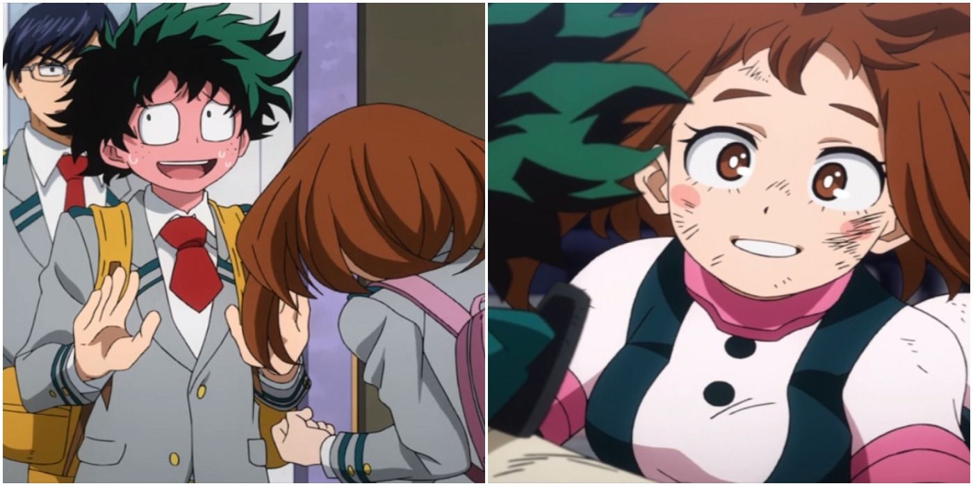 uraraka hugs deku