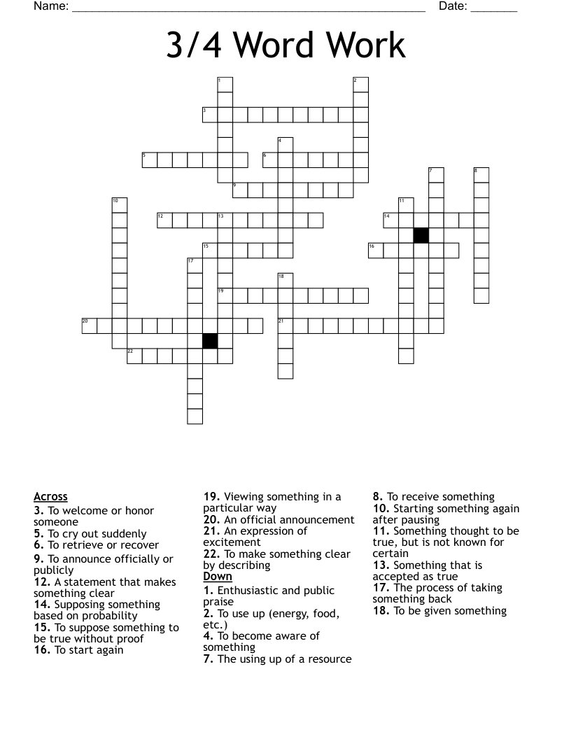 supposing crossword