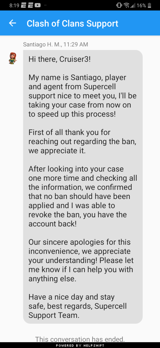 supercell help and support