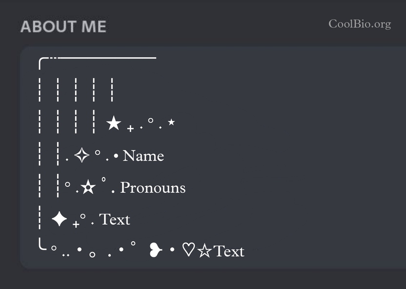 discord bio templates