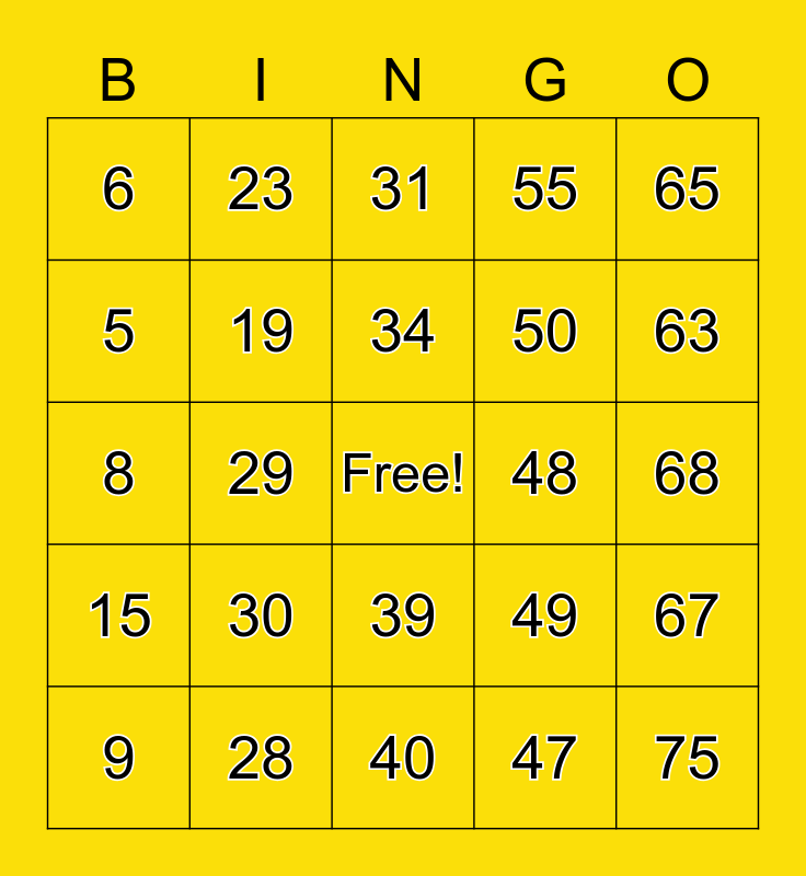 bingo number generator 1 75