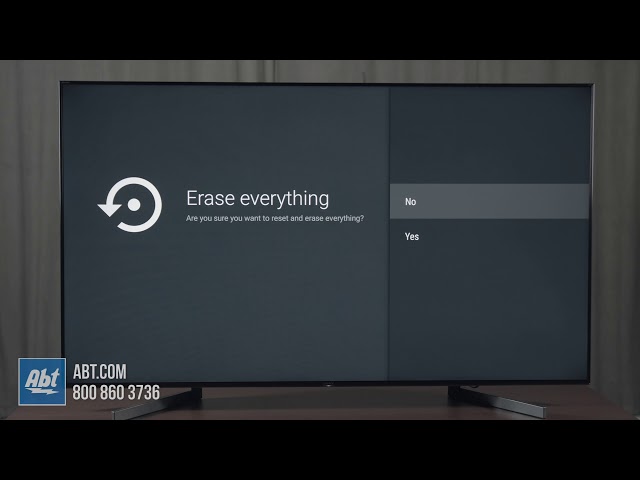 sony bravia factory reset not working