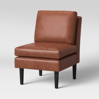 brown leather chair target