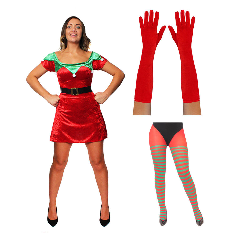 ladies christmas elf costume