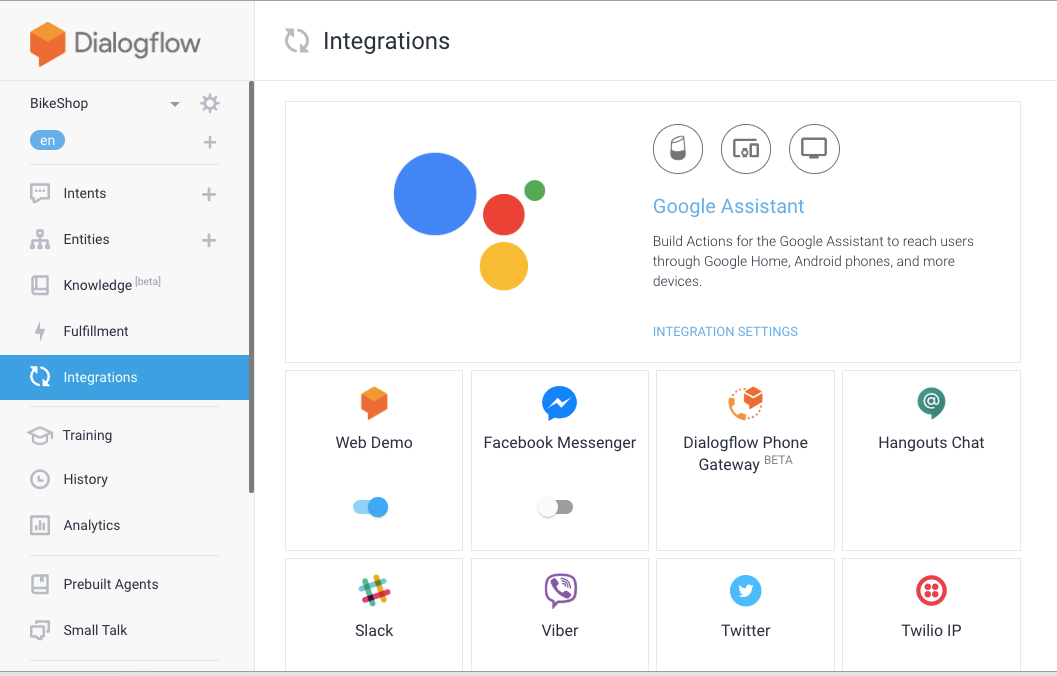 google dialogflow