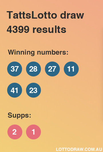 lotto draw 4399 results