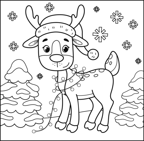 reindeer coloring sheet