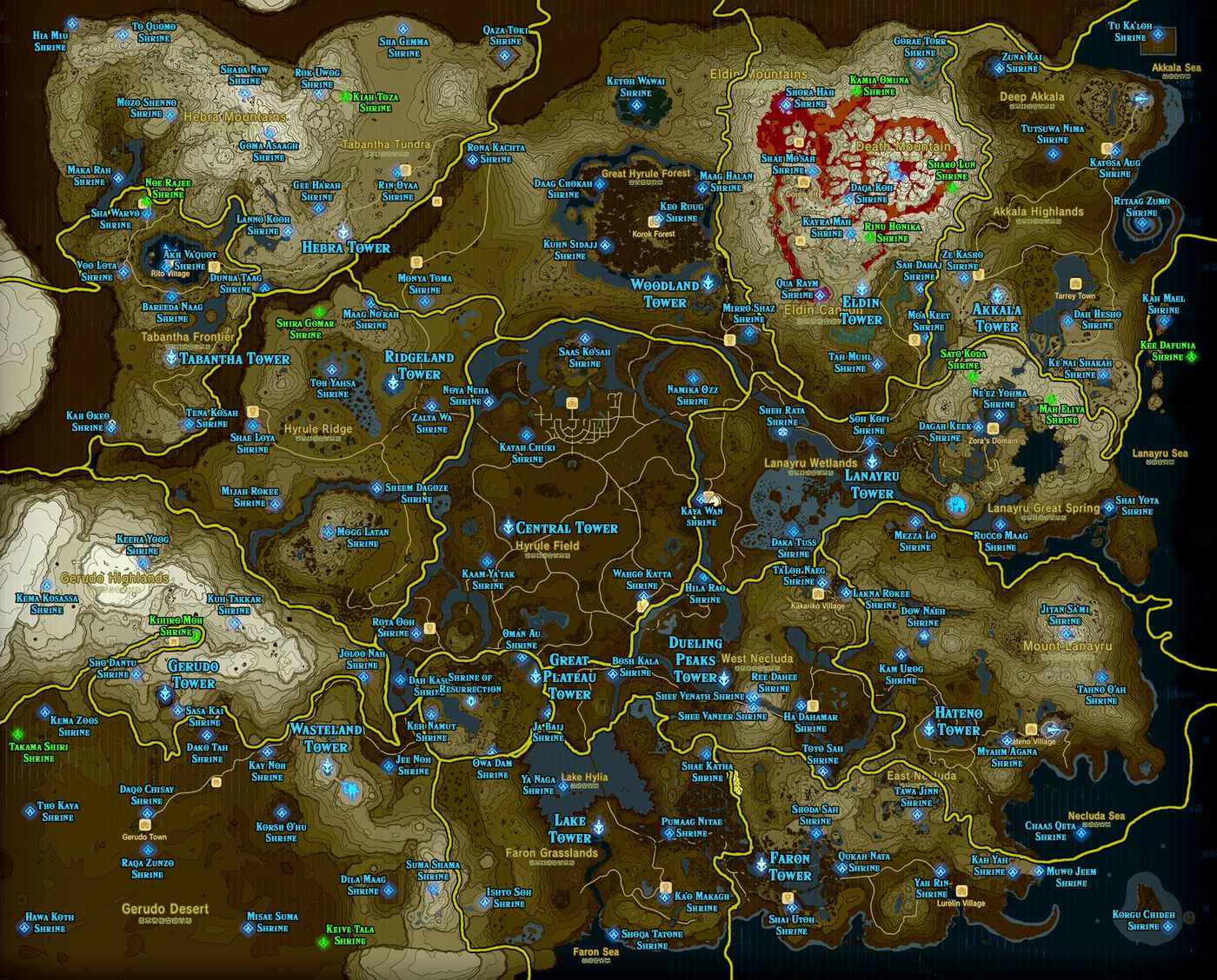 botw shrine map