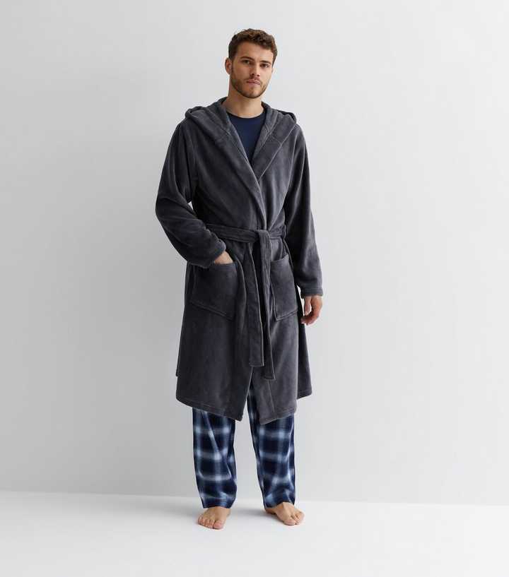 mens hooded dressing gown