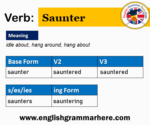 use saunter in a sentence