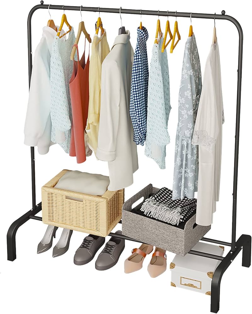 clothes hanging shelf