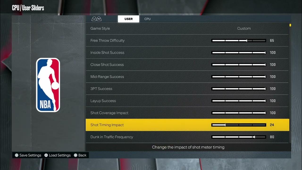 nba 2k23 shot timing impact slider