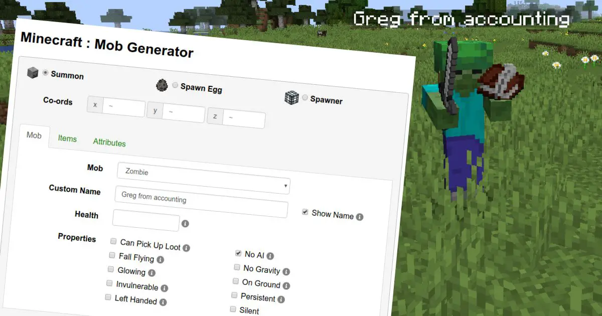 minecraft mob generator