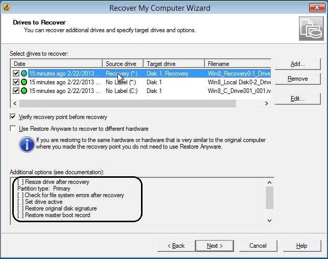 symantec recovery