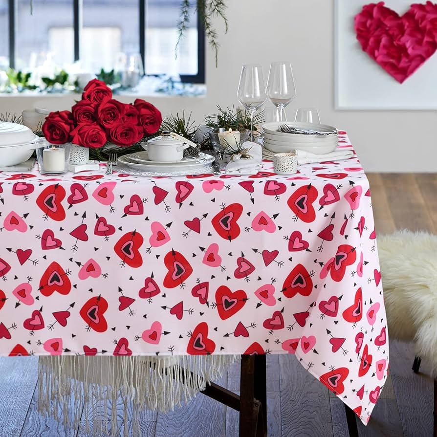 valentine cloth tablecloth