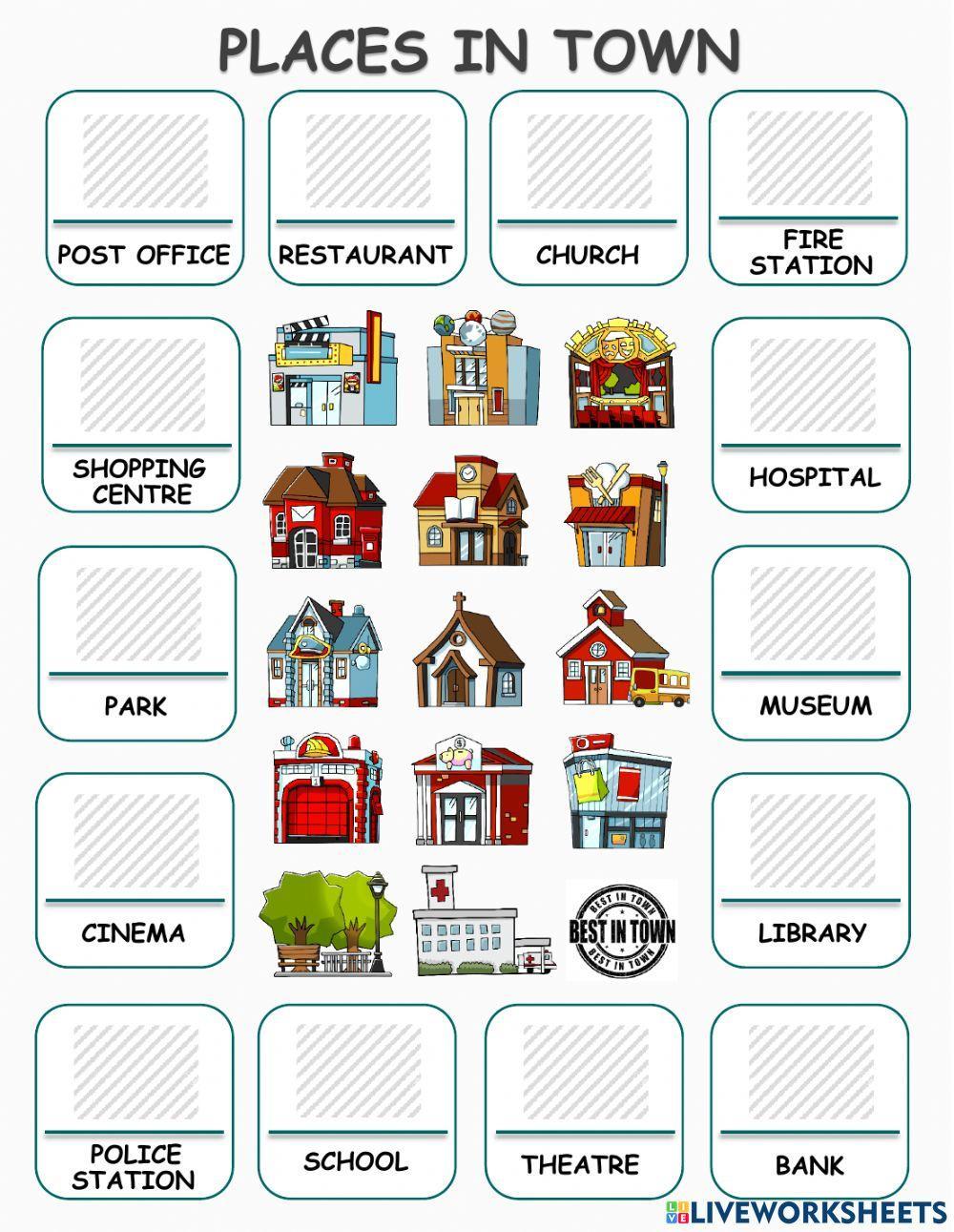 place in town worksheet