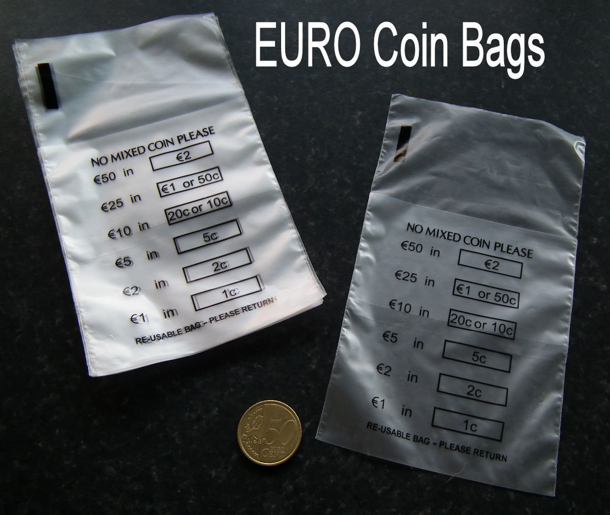 bank coin bags