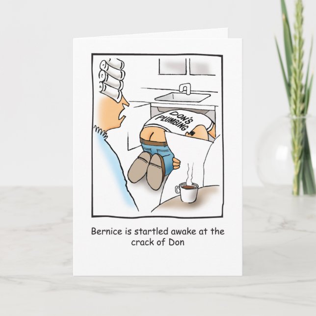 funny plumber birthday cards