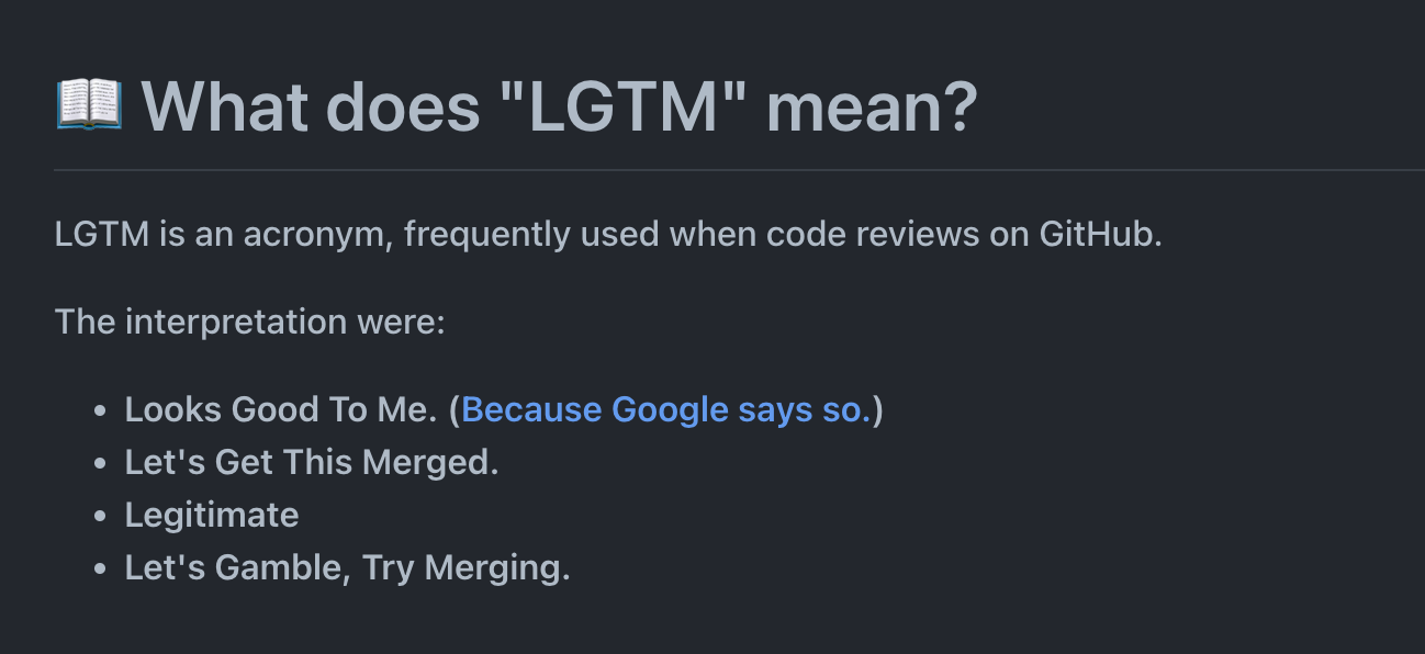 lgtm means