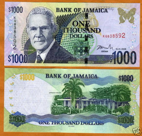 8000 jamaican dollars in pounds