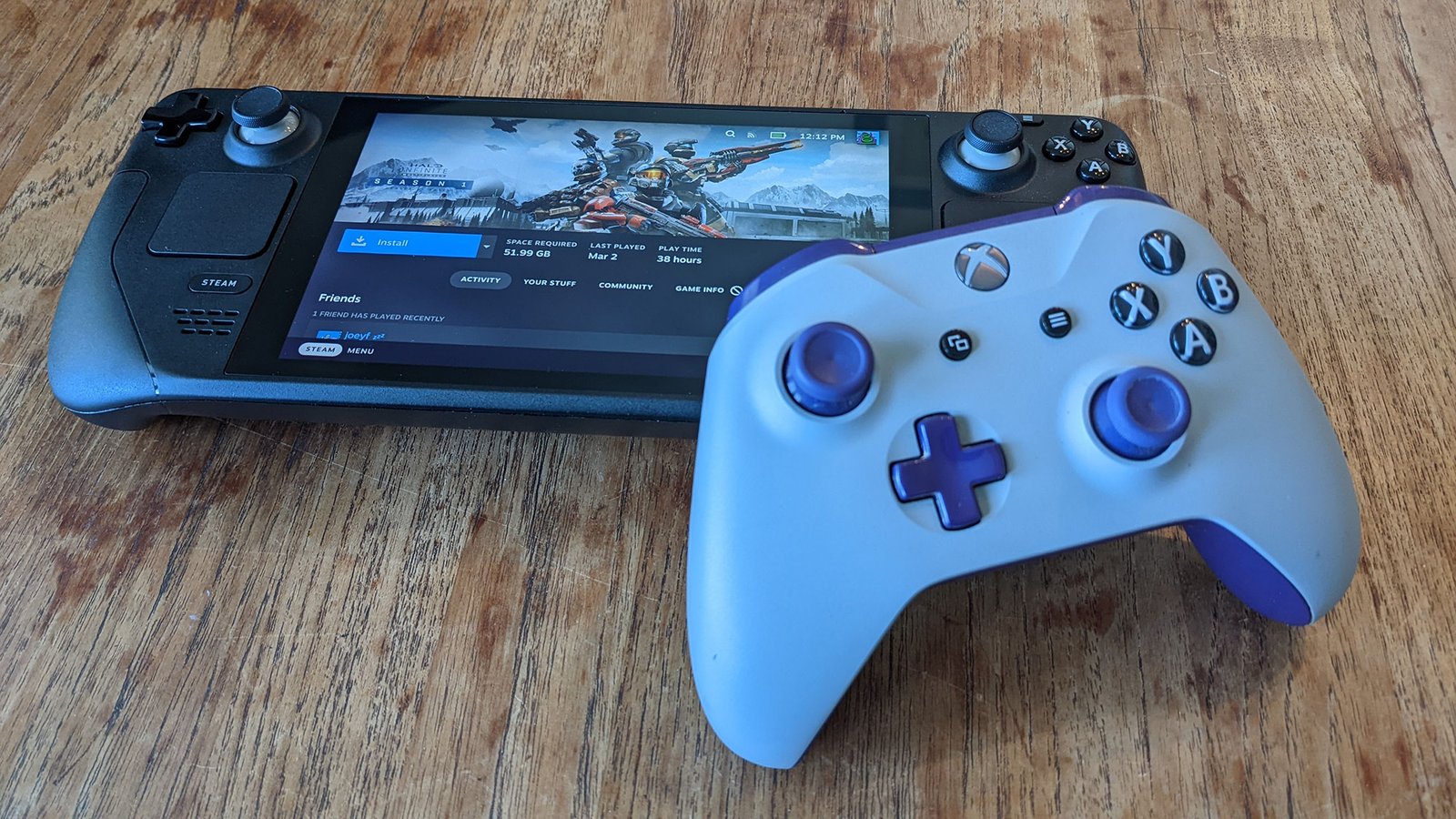 xbox controller with steam deck