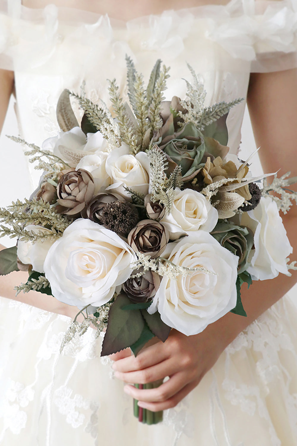 silk bridesmaid bouquets