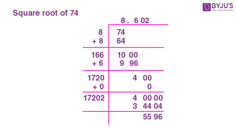 square root of 74