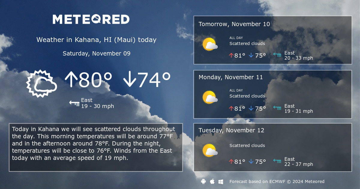 maui weather forecast 10 day