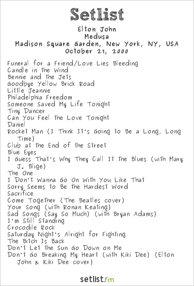 eltonjohn setlist