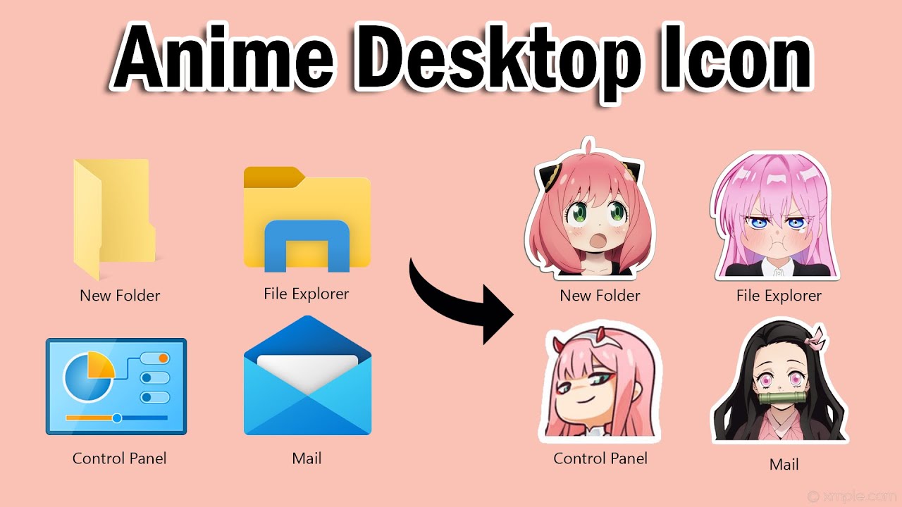 anime desktop icons