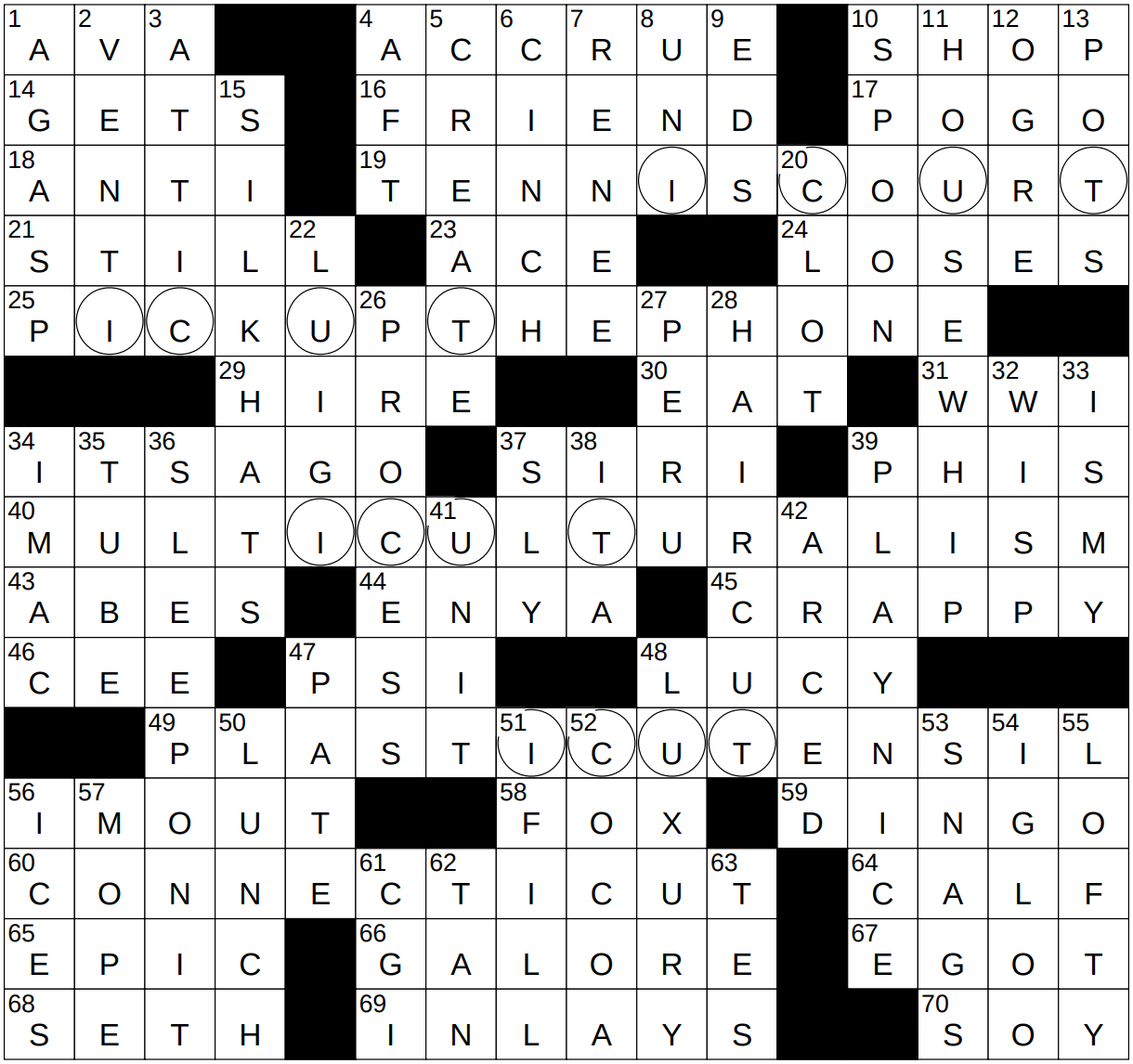 tall piece of headwear crossword