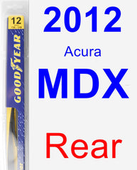 2012 acura mdx wiper blade size