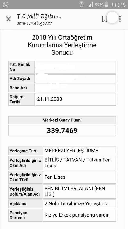 lgs tercih sonuçları