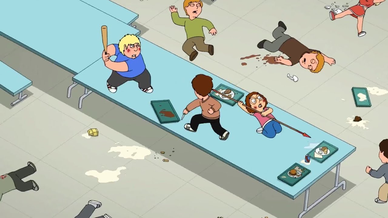 family guy meg and chris fight the whole school episode