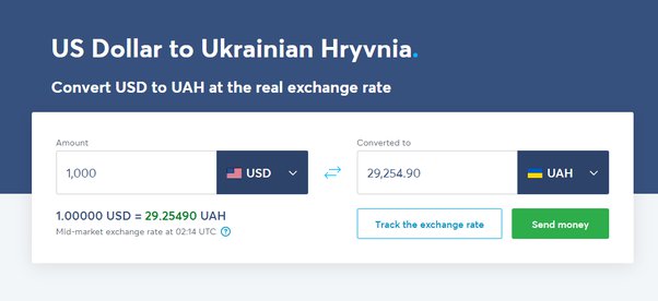 1000 usd to uah