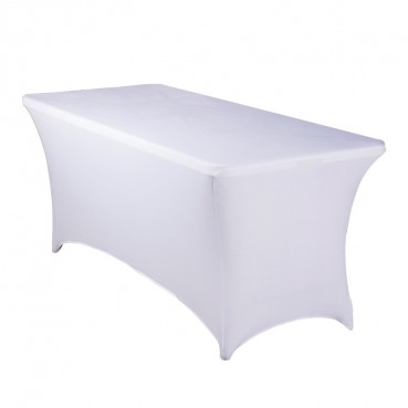 white spandex tablecloths