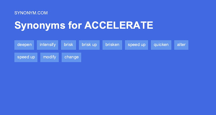 synonym for speeding up