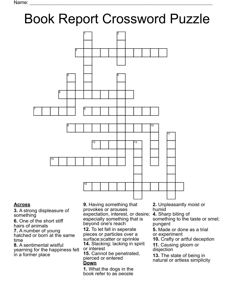 crossword clue displeasure