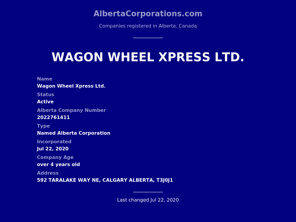 wagon wheel xpress ltd