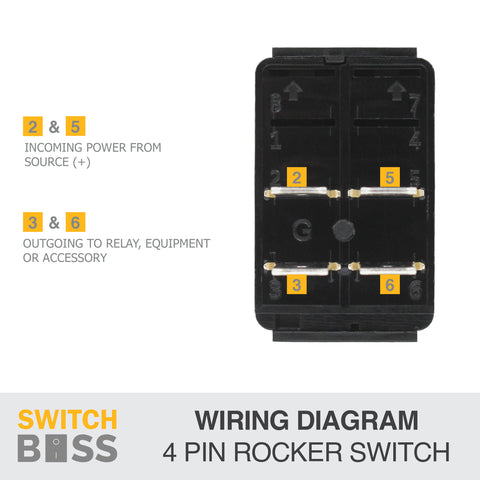 toggle switch 4 pin rocker switch wiring diagram