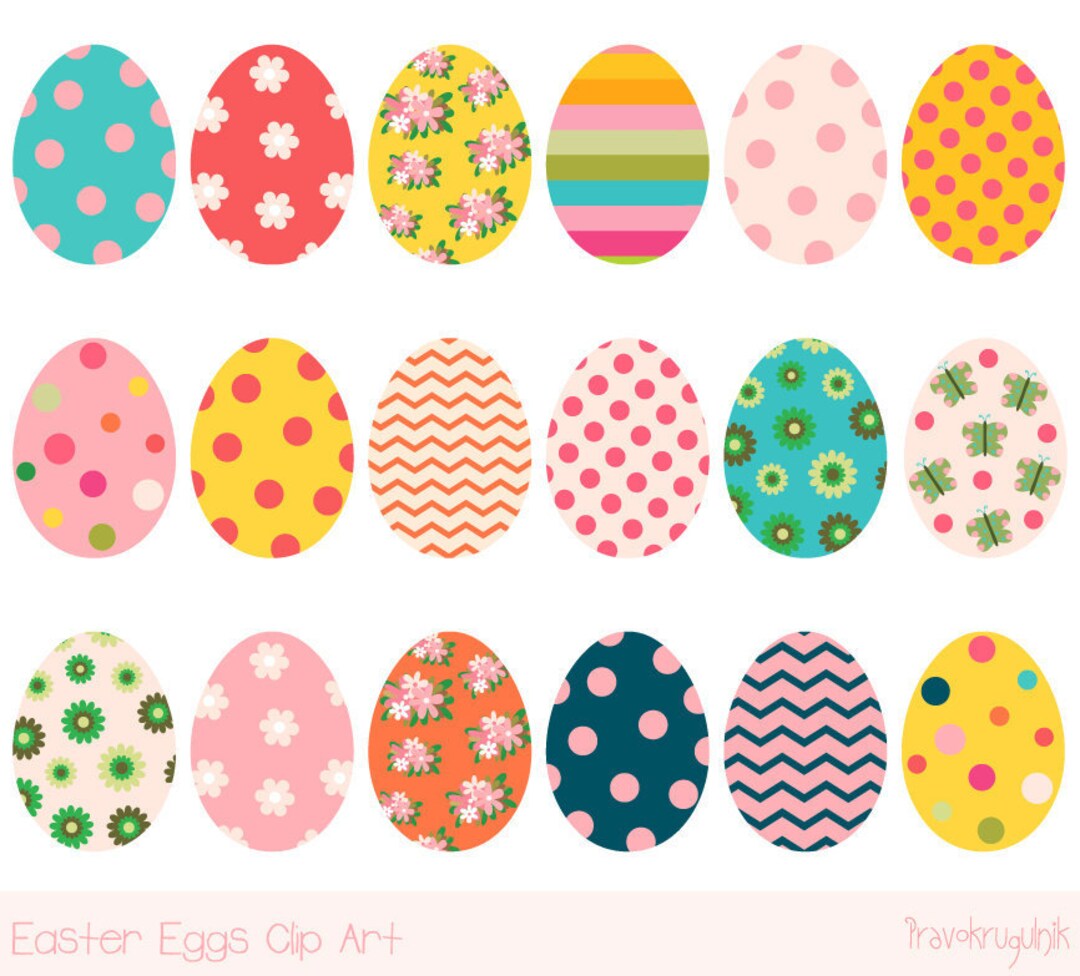 easter eggs clipart