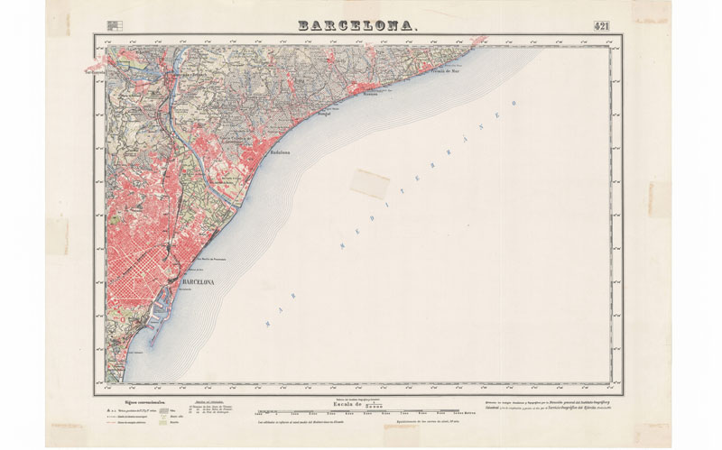 mapa topográfico barcelona