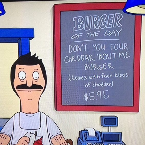 bobs burgers burger of the day