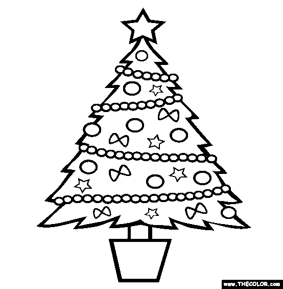 christmas tree colouring images