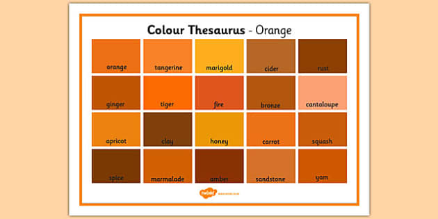 synonyms of orange