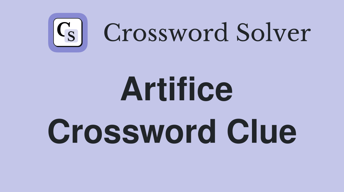 without artifice crossword clue 9 letters