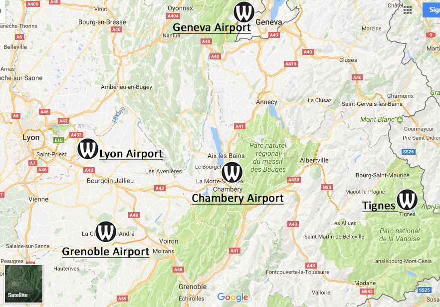 closest airports to lyon