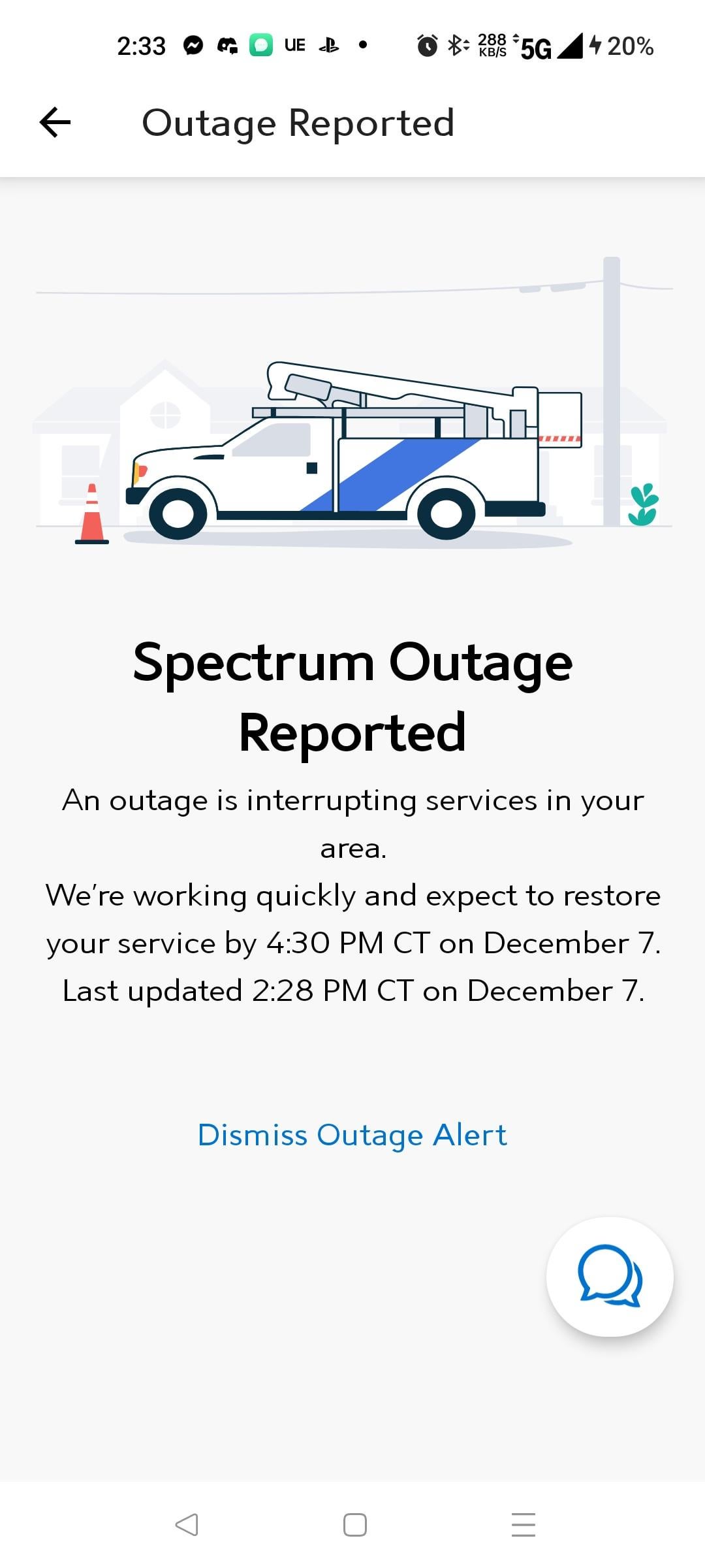 spectrum outage near me