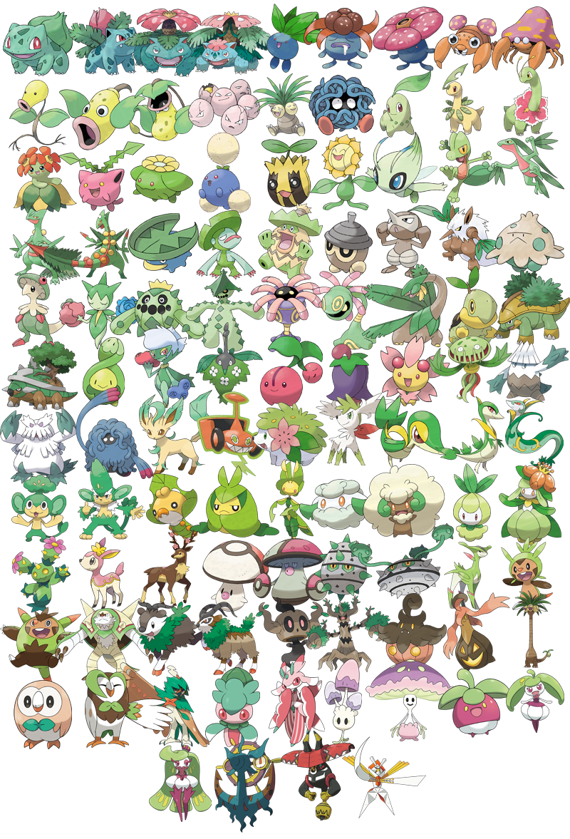 grass types pokemon