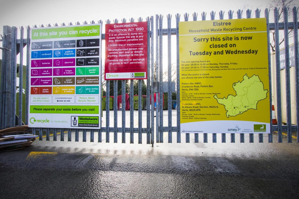 recycling centre borehamwood